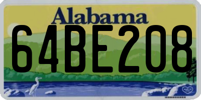 AL license plate 64BE208
