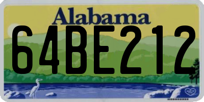 AL license plate 64BE212