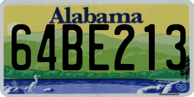 AL license plate 64BE213