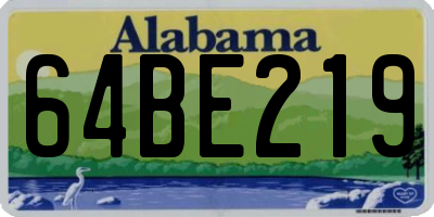 AL license plate 64BE219
