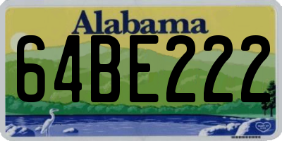 AL license plate 64BE222