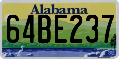 AL license plate 64BE237