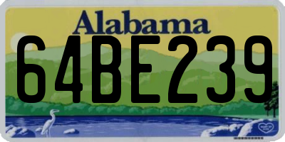 AL license plate 64BE239