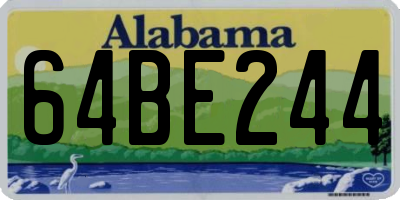 AL license plate 64BE244