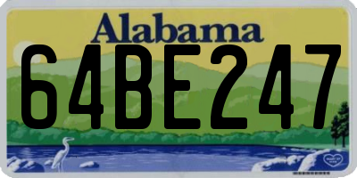 AL license plate 64BE247