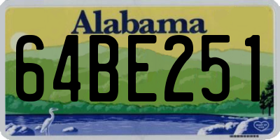 AL license plate 64BE251