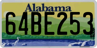 AL license plate 64BE253