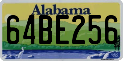 AL license plate 64BE256