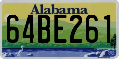 AL license plate 64BE261