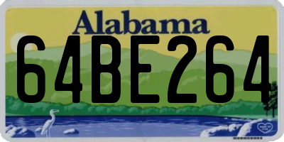 AL license plate 64BE264