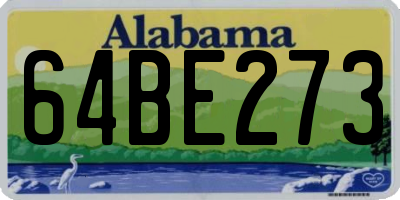 AL license plate 64BE273