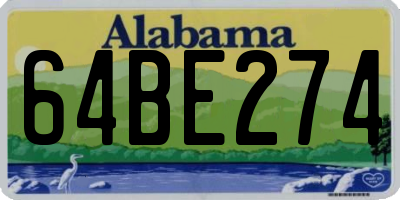 AL license plate 64BE274