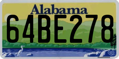 AL license plate 64BE278