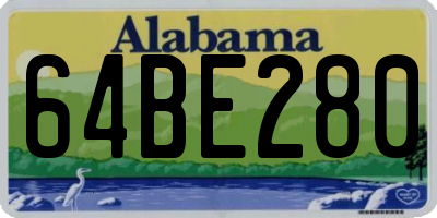 AL license plate 64BE280