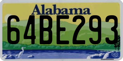 AL license plate 64BE293