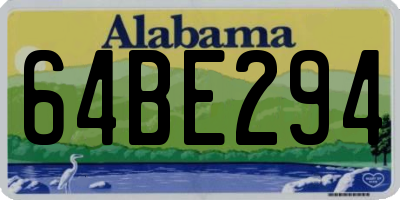 AL license plate 64BE294
