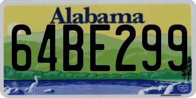 AL license plate 64BE299