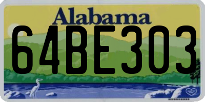 AL license plate 64BE303