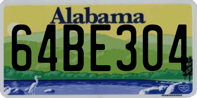 AL license plate 64BE304