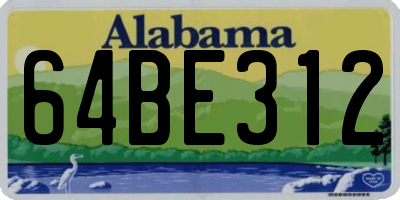 AL license plate 64BE312