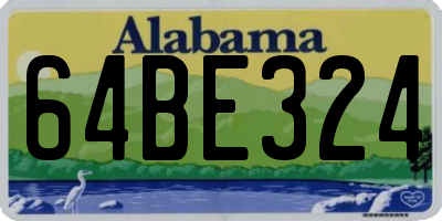 AL license plate 64BE324