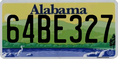 AL license plate 64BE327