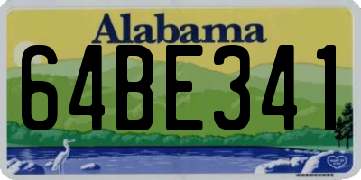 AL license plate 64BE341