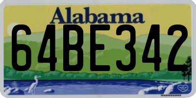 AL license plate 64BE342