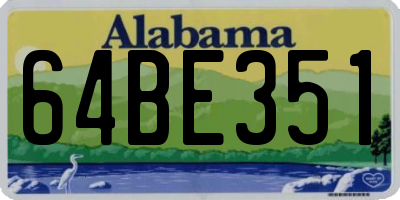 AL license plate 64BE351