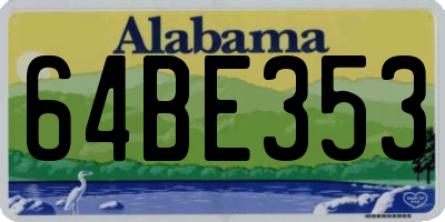 AL license plate 64BE353