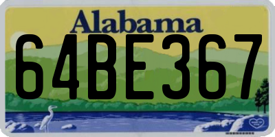 AL license plate 64BE367
