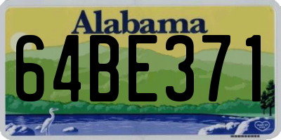 AL license plate 64BE371