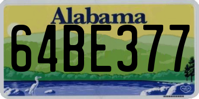 AL license plate 64BE377