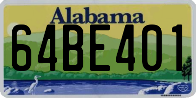 AL license plate 64BE401