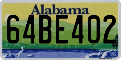 AL license plate 64BE402