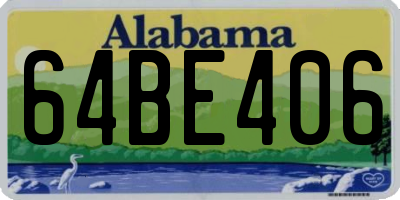 AL license plate 64BE406