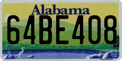 AL license plate 64BE408
