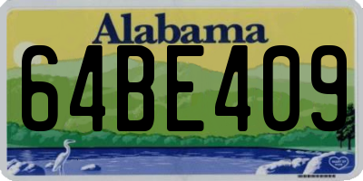 AL license plate 64BE409