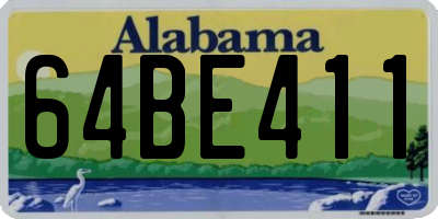 AL license plate 64BE411