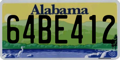 AL license plate 64BE412