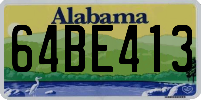 AL license plate 64BE413