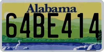 AL license plate 64BE414