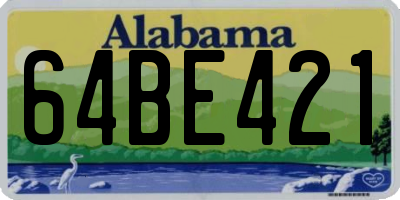 AL license plate 64BE421