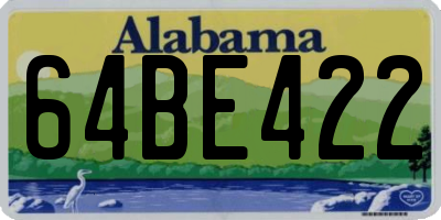 AL license plate 64BE422