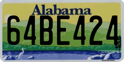 AL license plate 64BE424