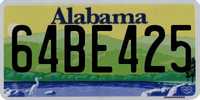 AL license plate 64BE425