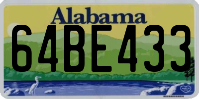 AL license plate 64BE433