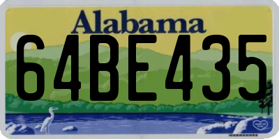 AL license plate 64BE435