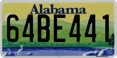 AL license plate 64BE441