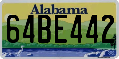 AL license plate 64BE442